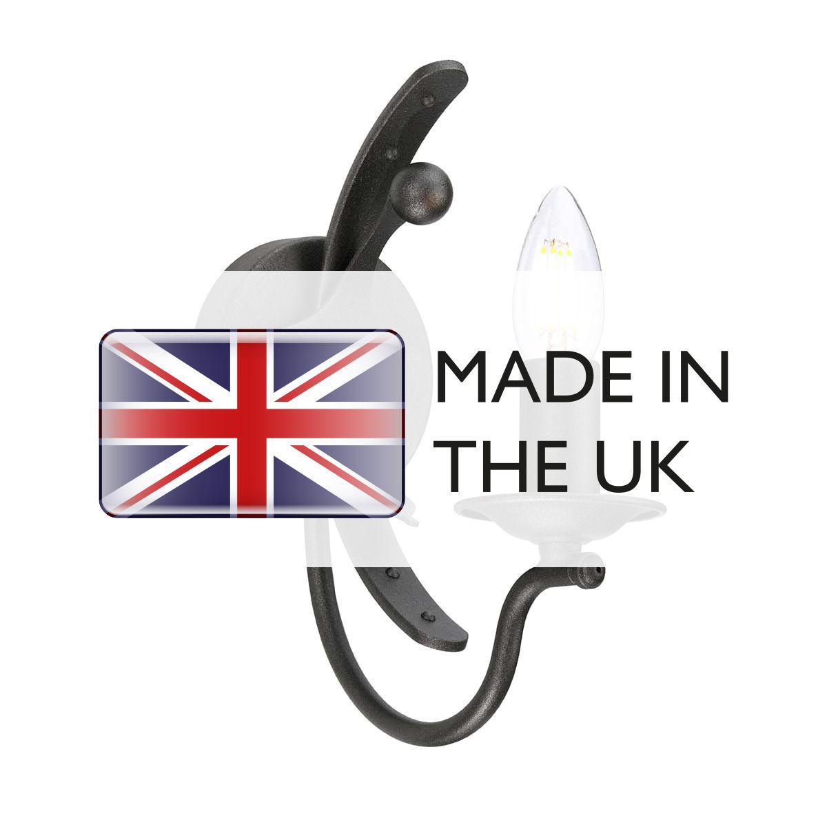 Elstead Windsor Single Wall Light - Graphite