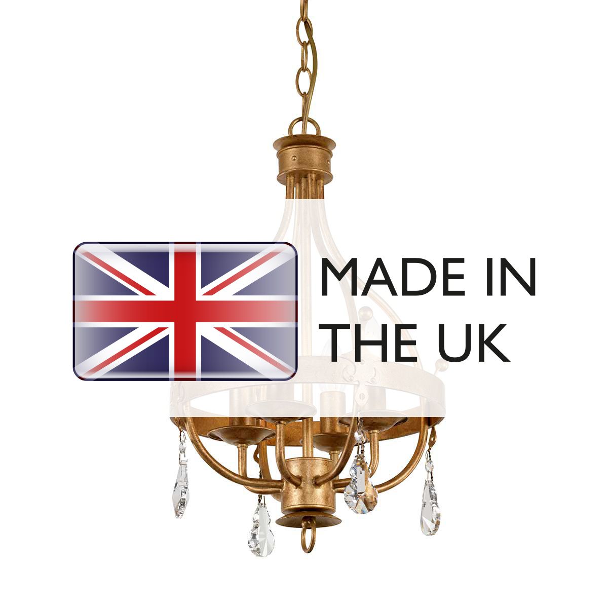 Elstead Windsor 4 Light Pendant - Gold Patina
