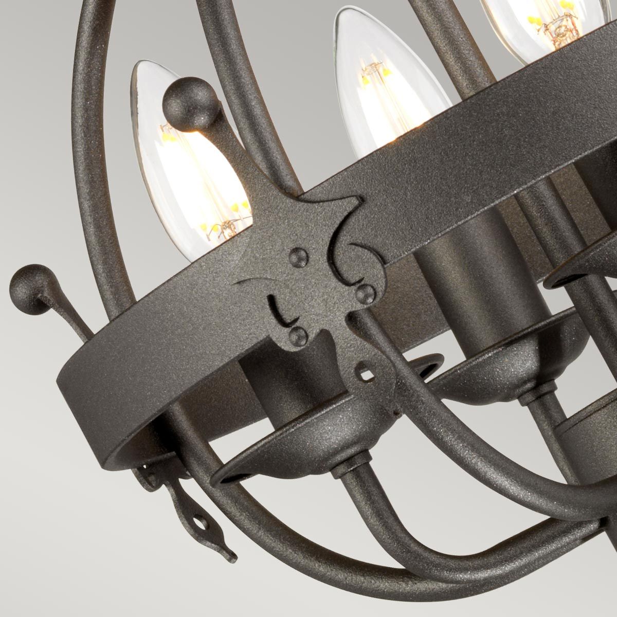 Elstead Windsor 4 Light Pendant - Graphite
