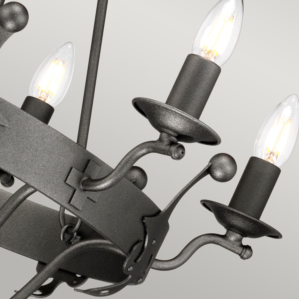 Elstead Windsor 6 Light Chandelier - Graphite