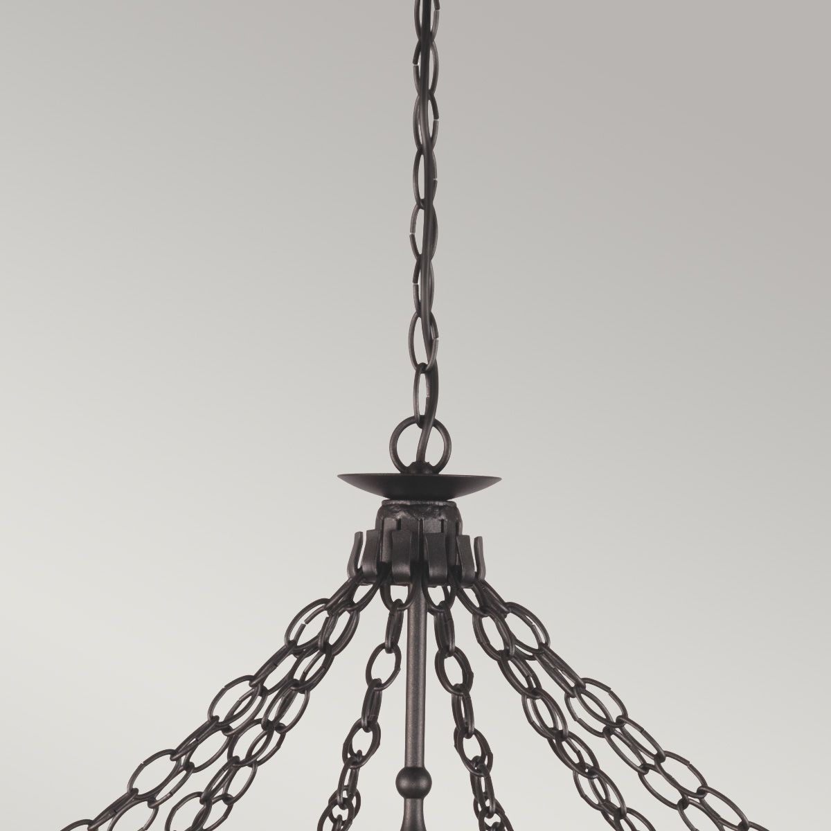 Elstead Warwick 12 Light Chandelier - Graphite Black