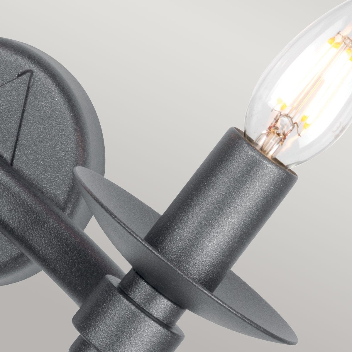 Elstead Warwick 2 Light Wall Light - Graphite Black