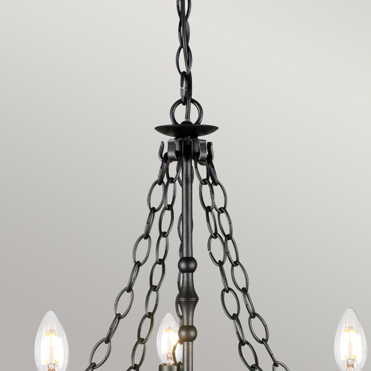 Elstead Warwick 5 Light Chandelier - Graphite Black