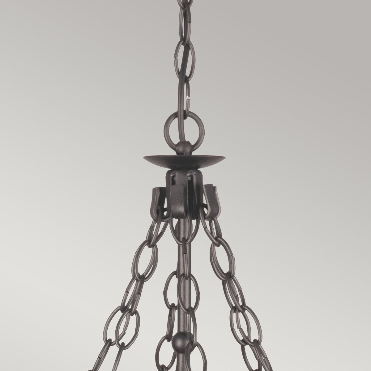 Elstead Warwick 6 Light Chandelier - Graphite Black