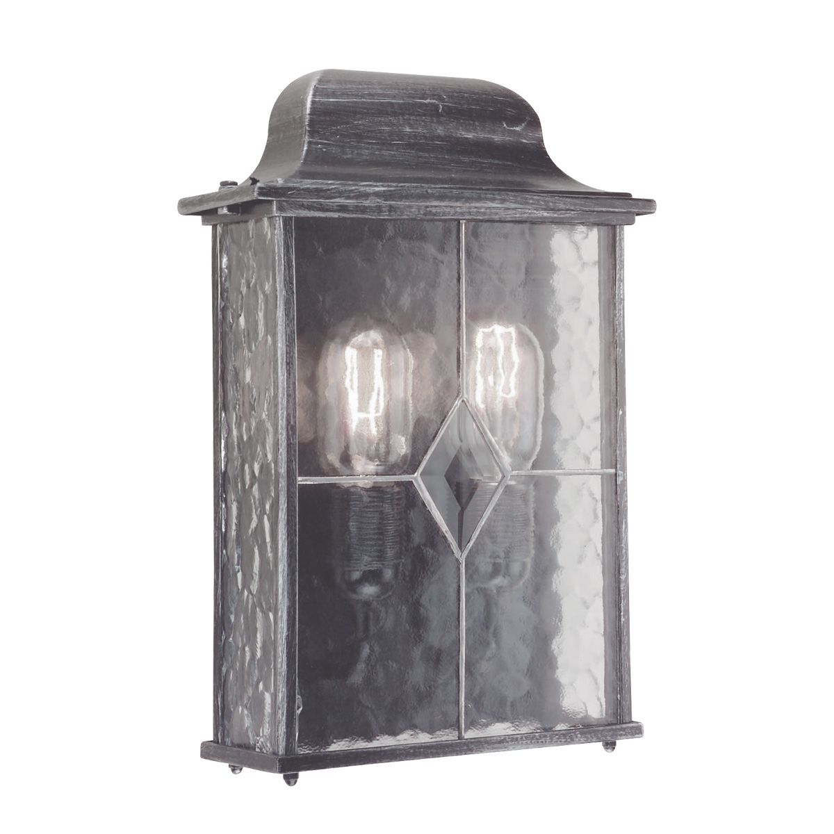 Elstead Wexford 2 Light Half Lantern - Black & Silver