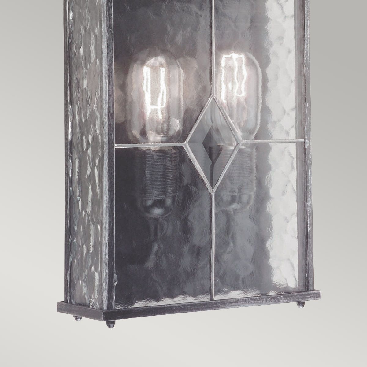 Elstead Wexford 2 Light Half Lantern - Black & Silver
