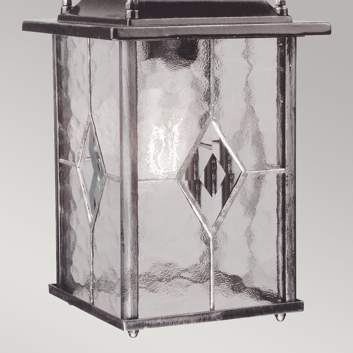 Elstead Wexford Single Chain Lantern - Black & Silver