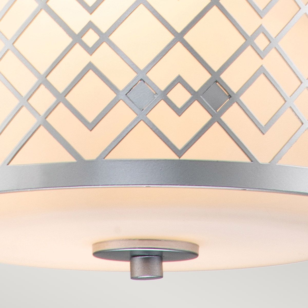 Elstead Ziggy 1 Light Small Pendant - Lacquered Silver