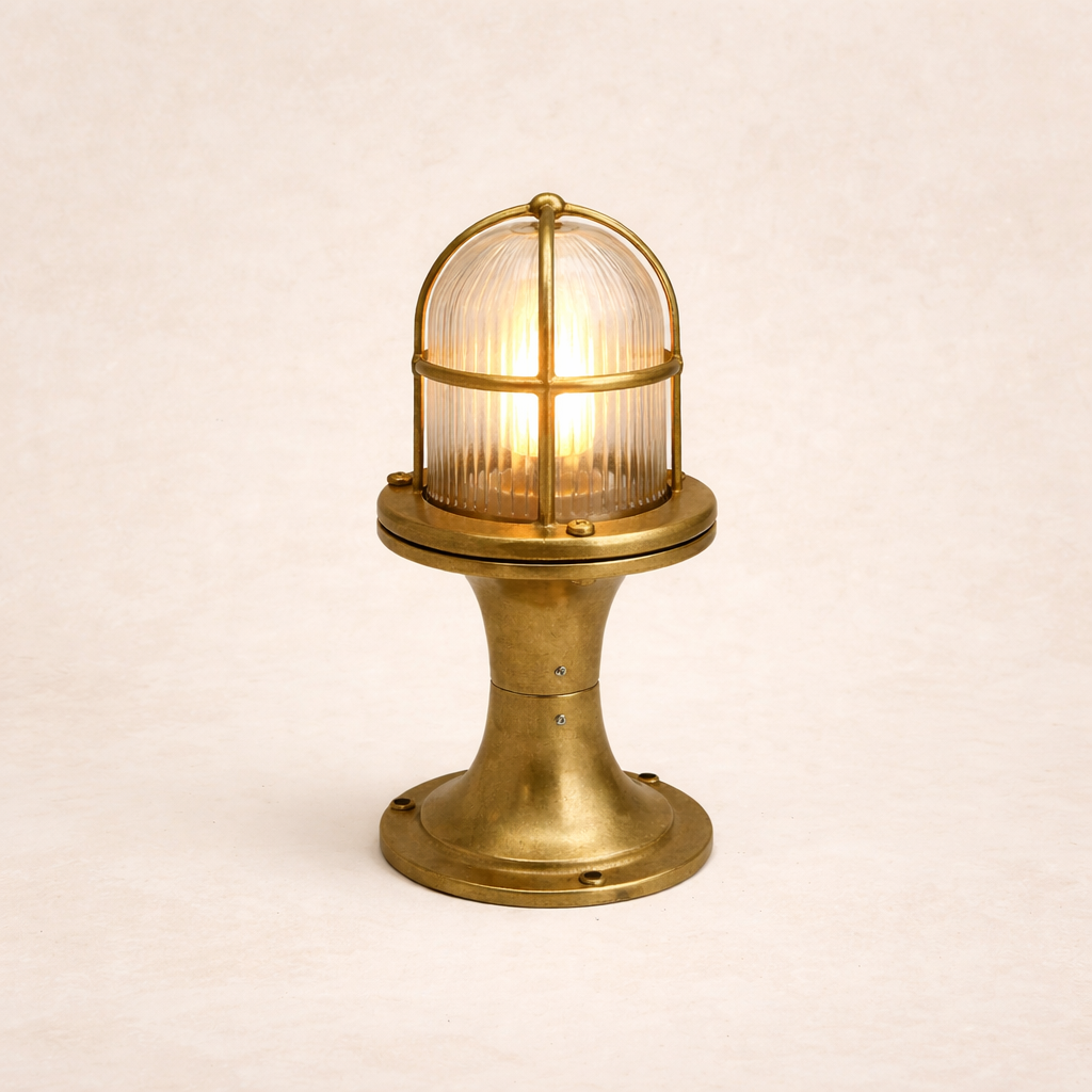 Navigator Wellington Post Lantern - Raw Brass