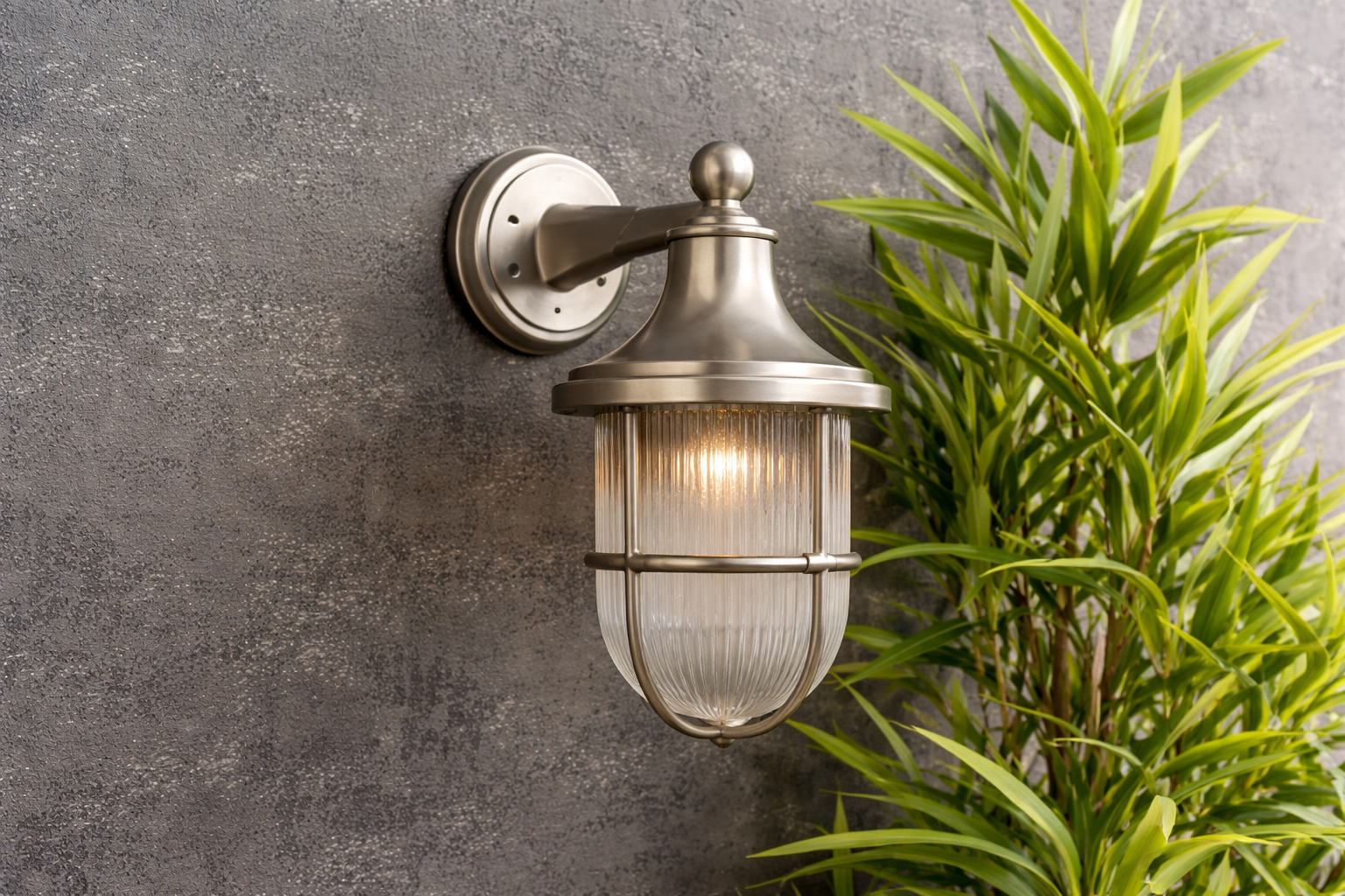 Navigator Tiller Wall Lantern - Satin Nickel