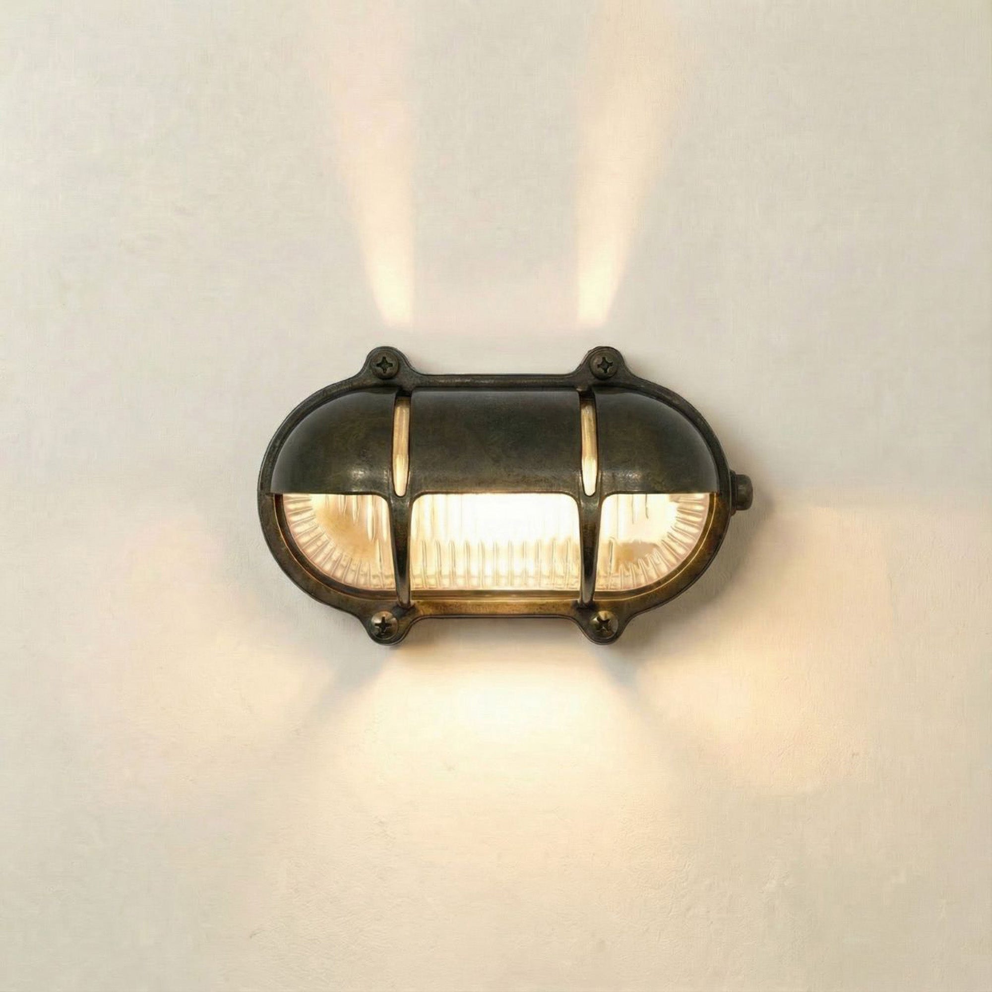 Navigator Palaemon North Bulkhead Wall Light - Antique Brass