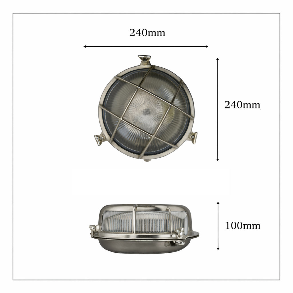Navigator Grand Cabin Bulkhead Wall Light - Satin Nickel