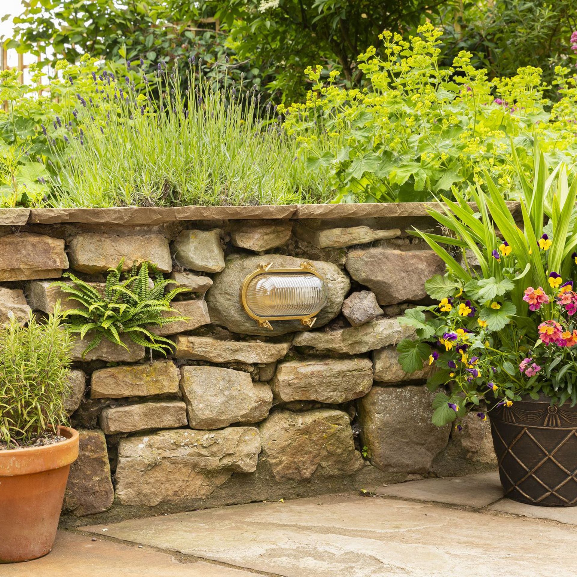 Navigator Small Standard Bulkhead Wall Light Plain - Raw Brass