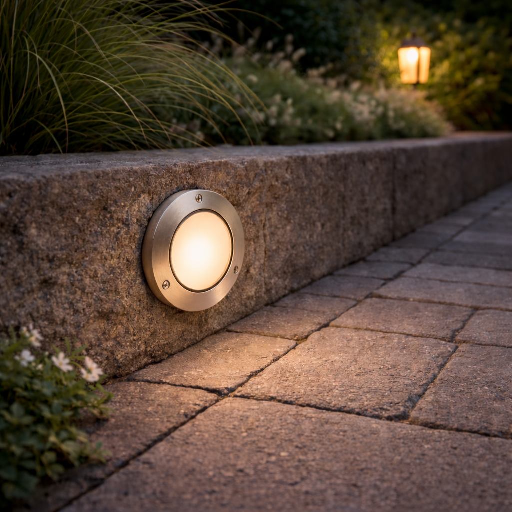 Navigator Marina Circular Bulkhead Wall Light - Satin Nickel