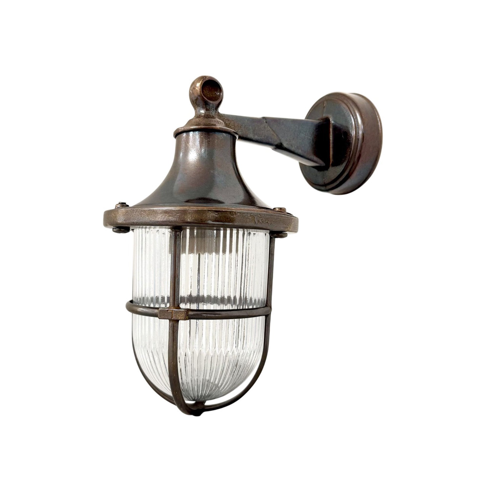 Navigator Tiller Wall Lantern - Antique Brass