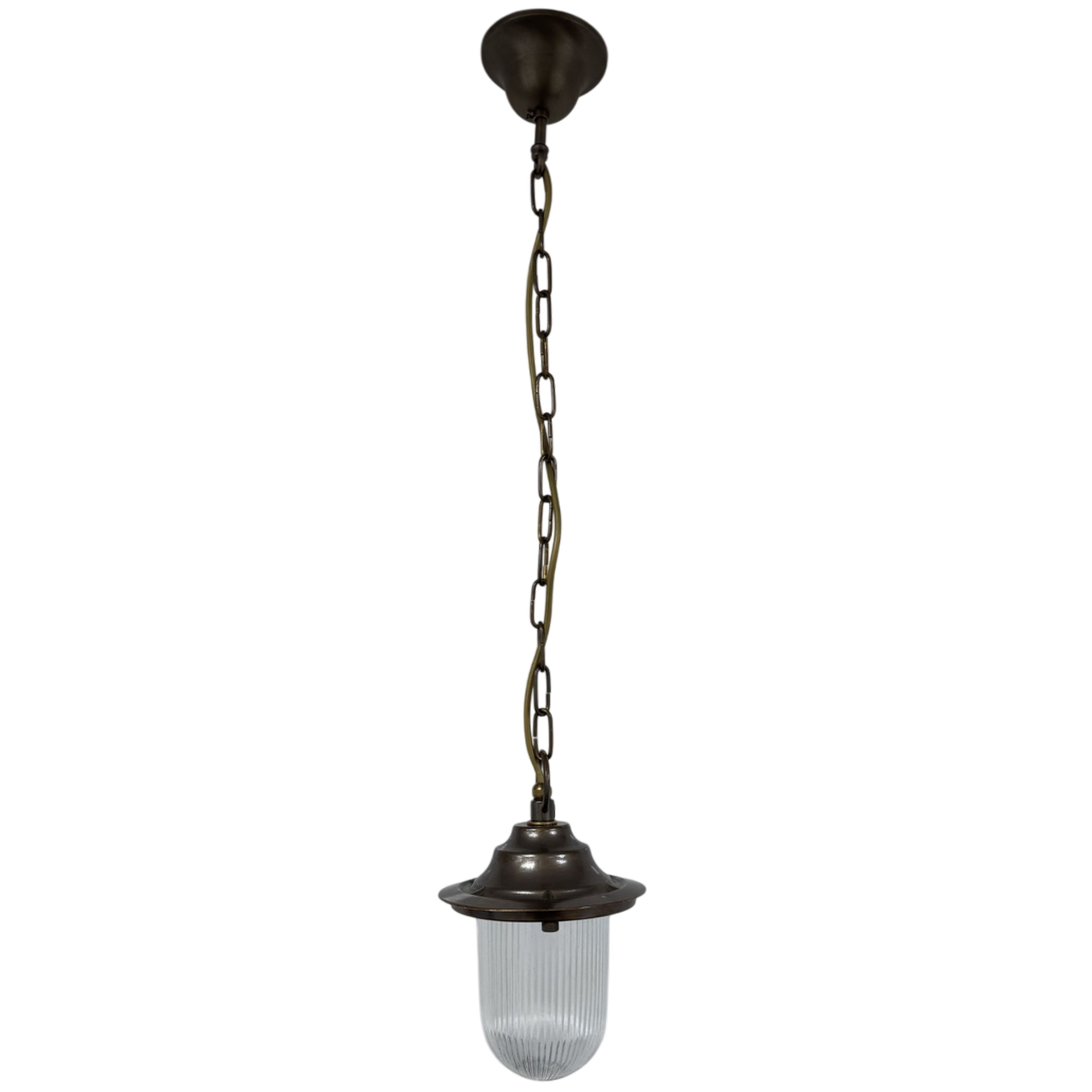 Navigator Pendant Lantern Plain - Antique Brass