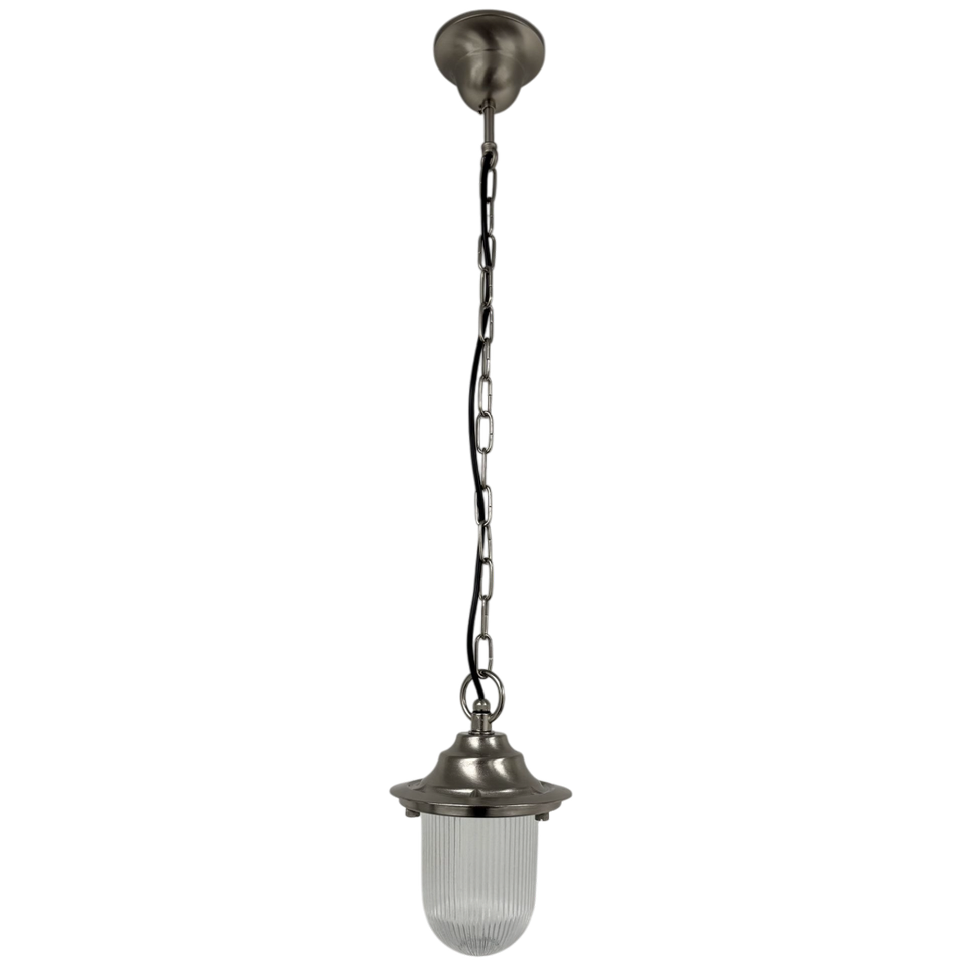 Navigator Pendant Lantern Plain - Satin Nickel