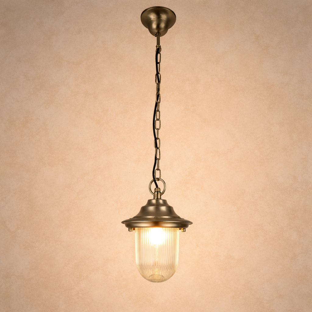 Navigator Hull Pendant Lantern - Satin Nickel