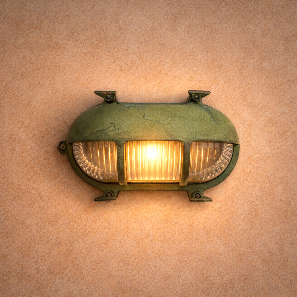 Navigator Palaemon Bulkhead Wall Light - Verdigris