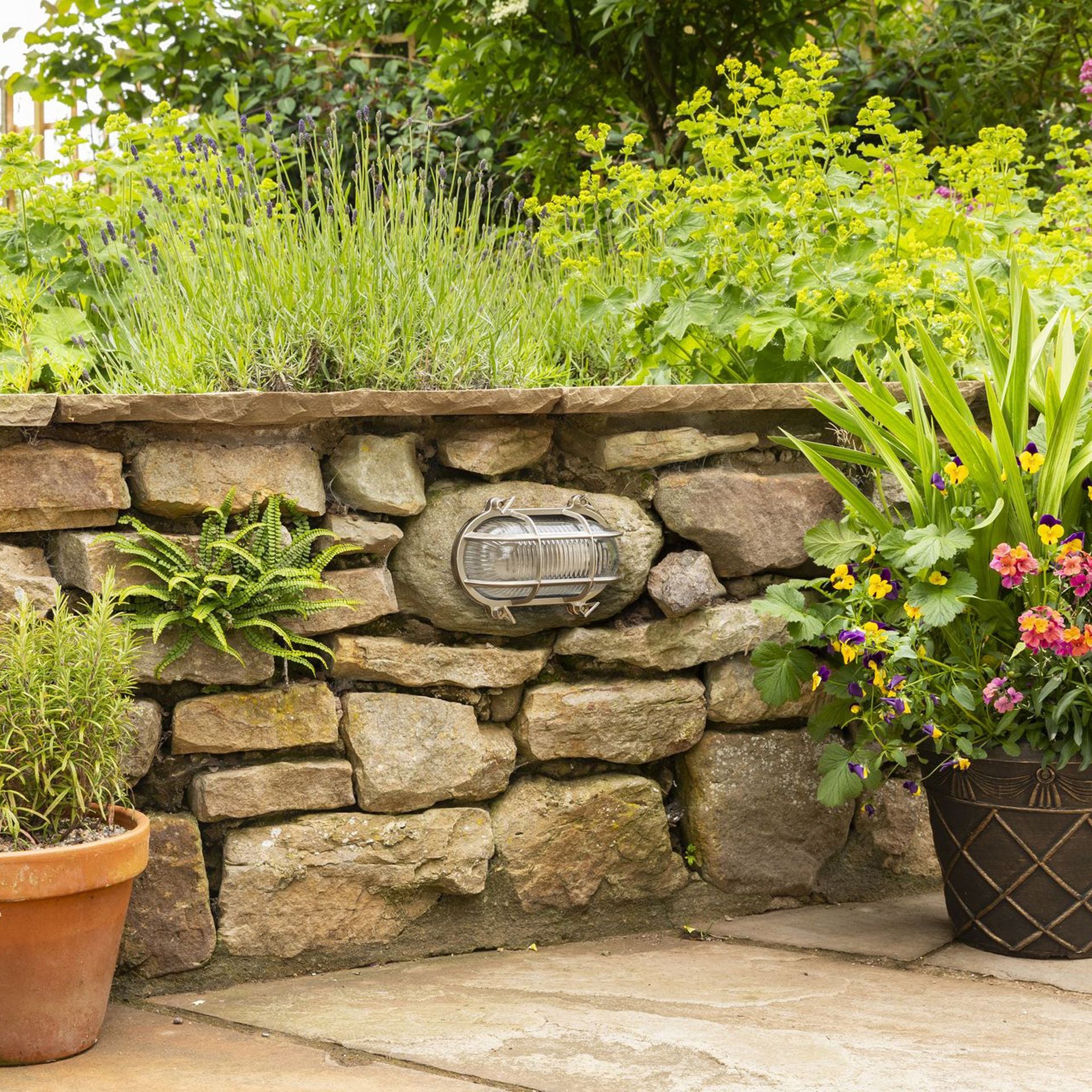 Navigator Small Standard Bulkhead Wall Light - Satin Nickel