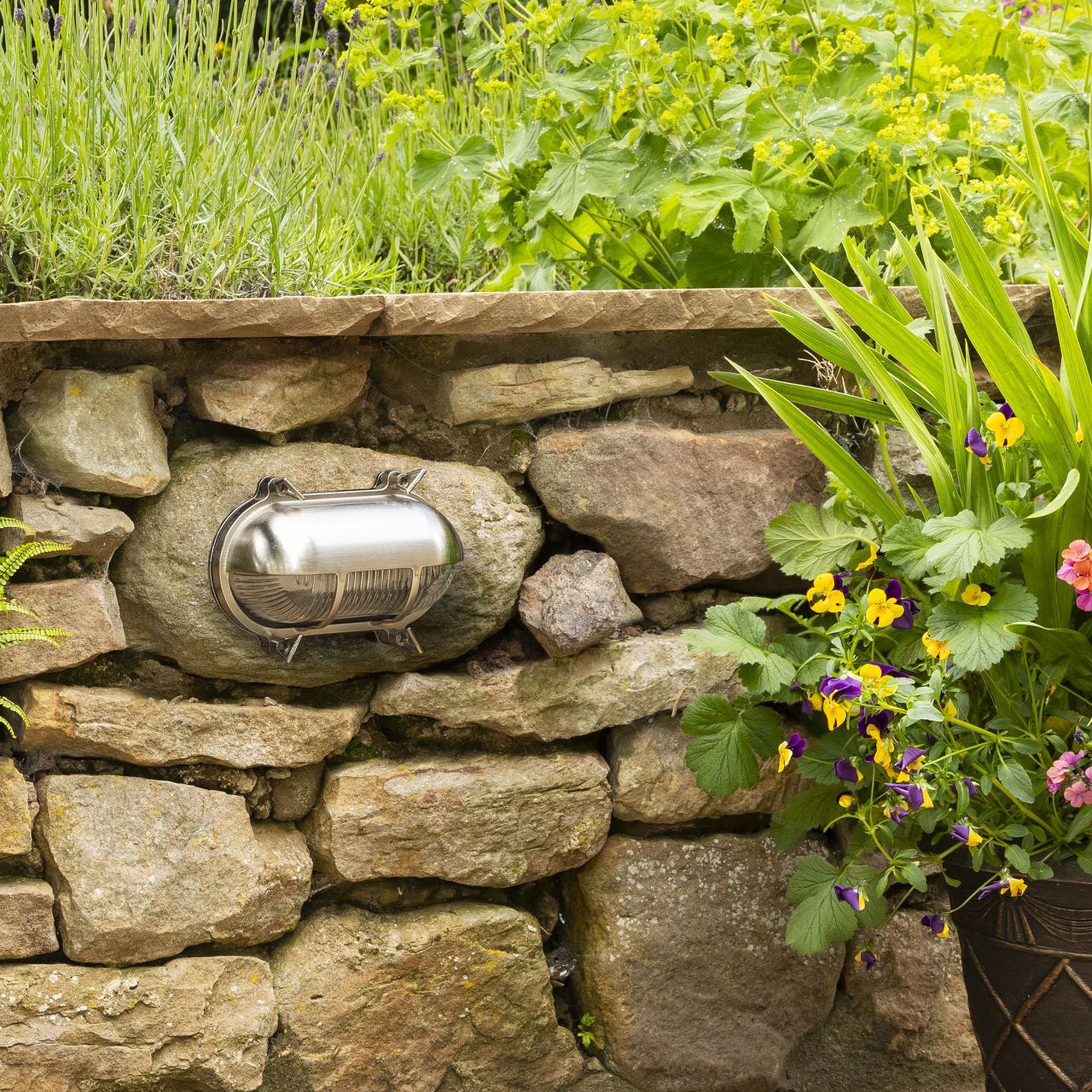 Navigator Eyelid Bulkhead Wall Light - Satin Nickel