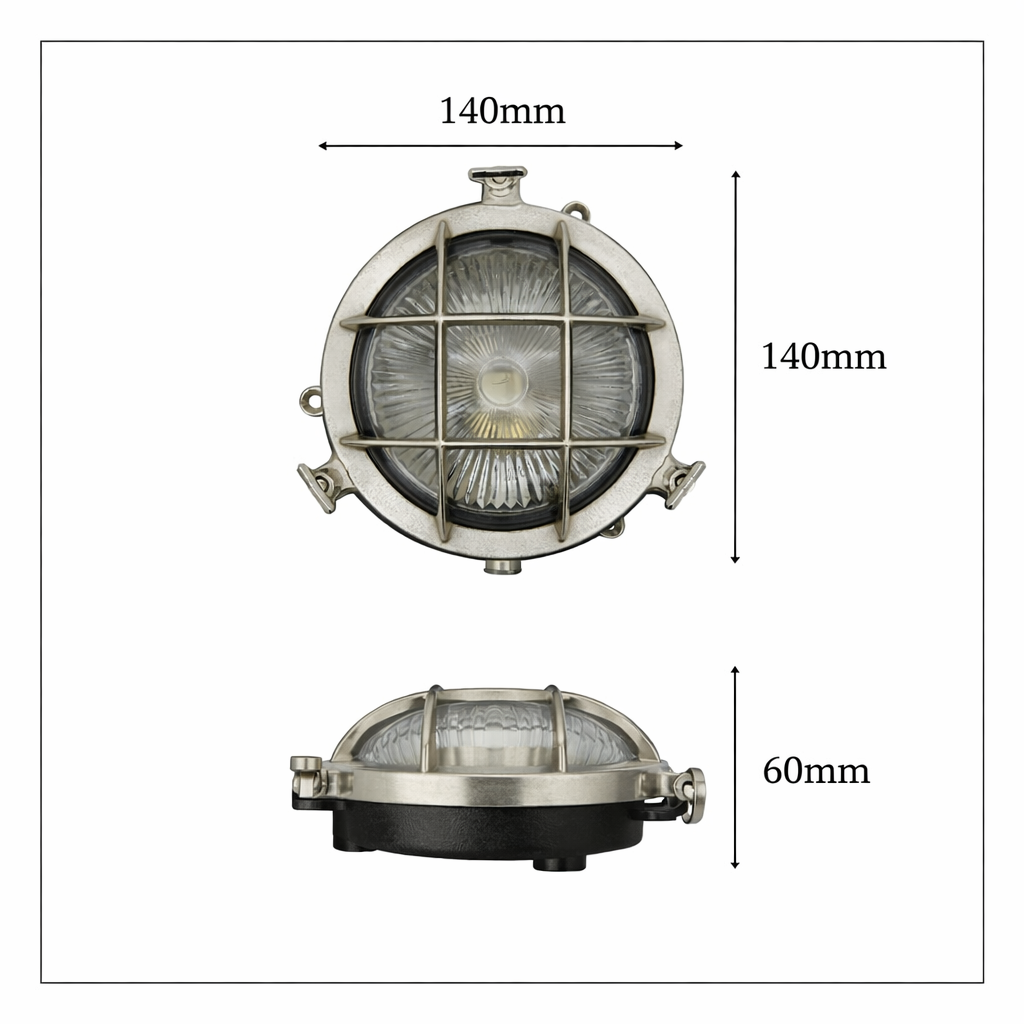 Navigator Mini Compass Guard Bulkhead - Satin Nickel