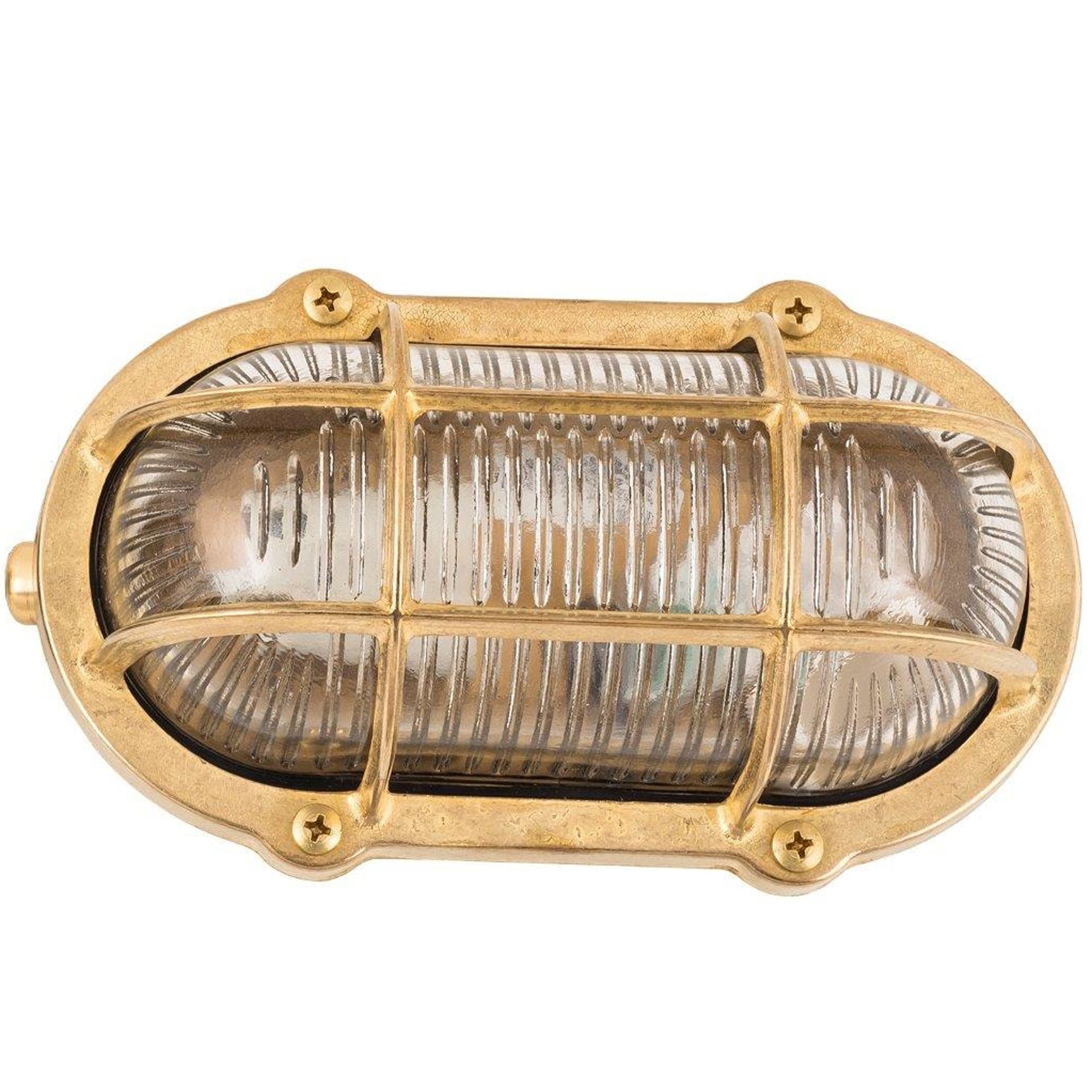 Navigator Commercial Slimline Bulkhead Wall Light - Raw Brass