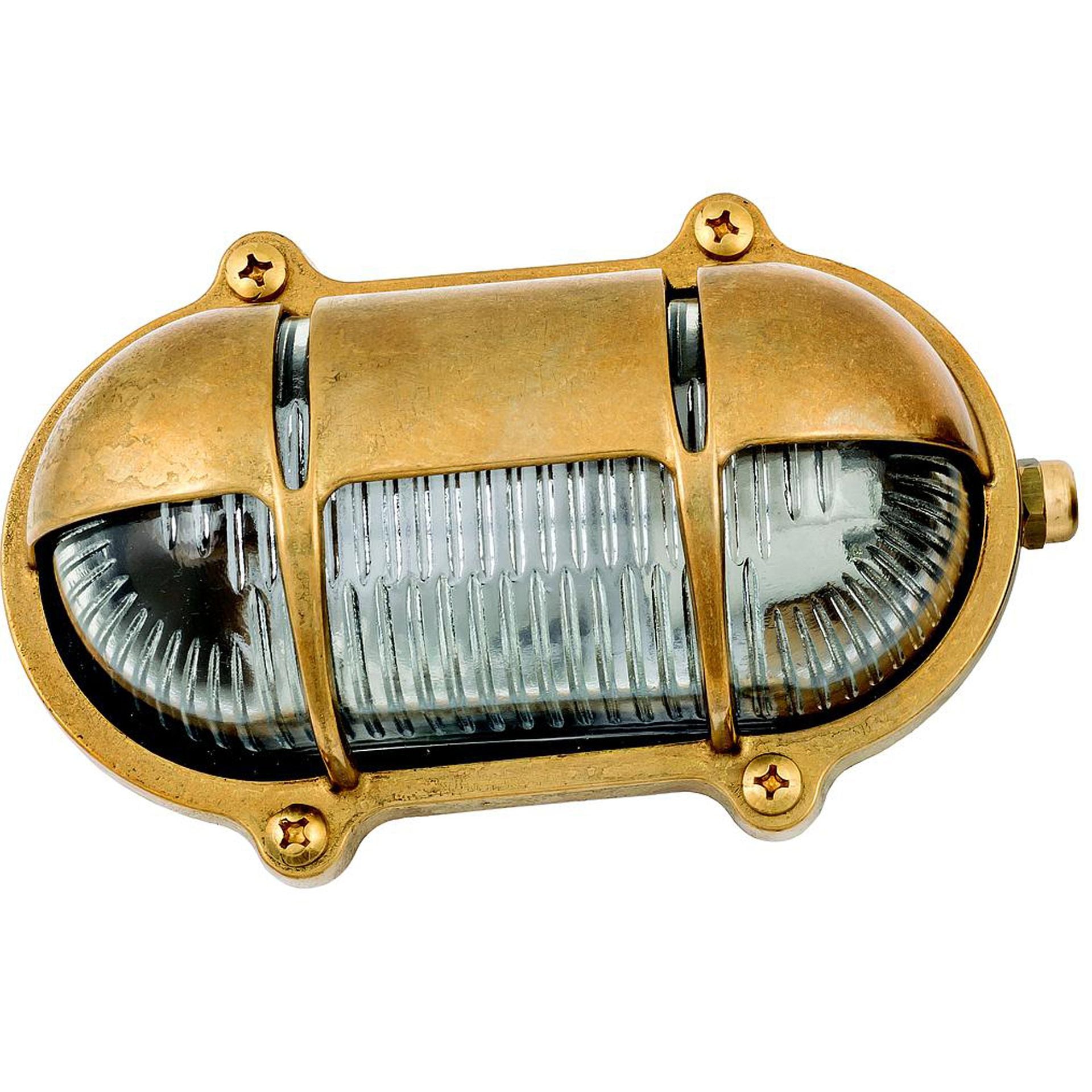 Navigator Decorative Eyelid Bulkhead Wall Light - Raw Brass