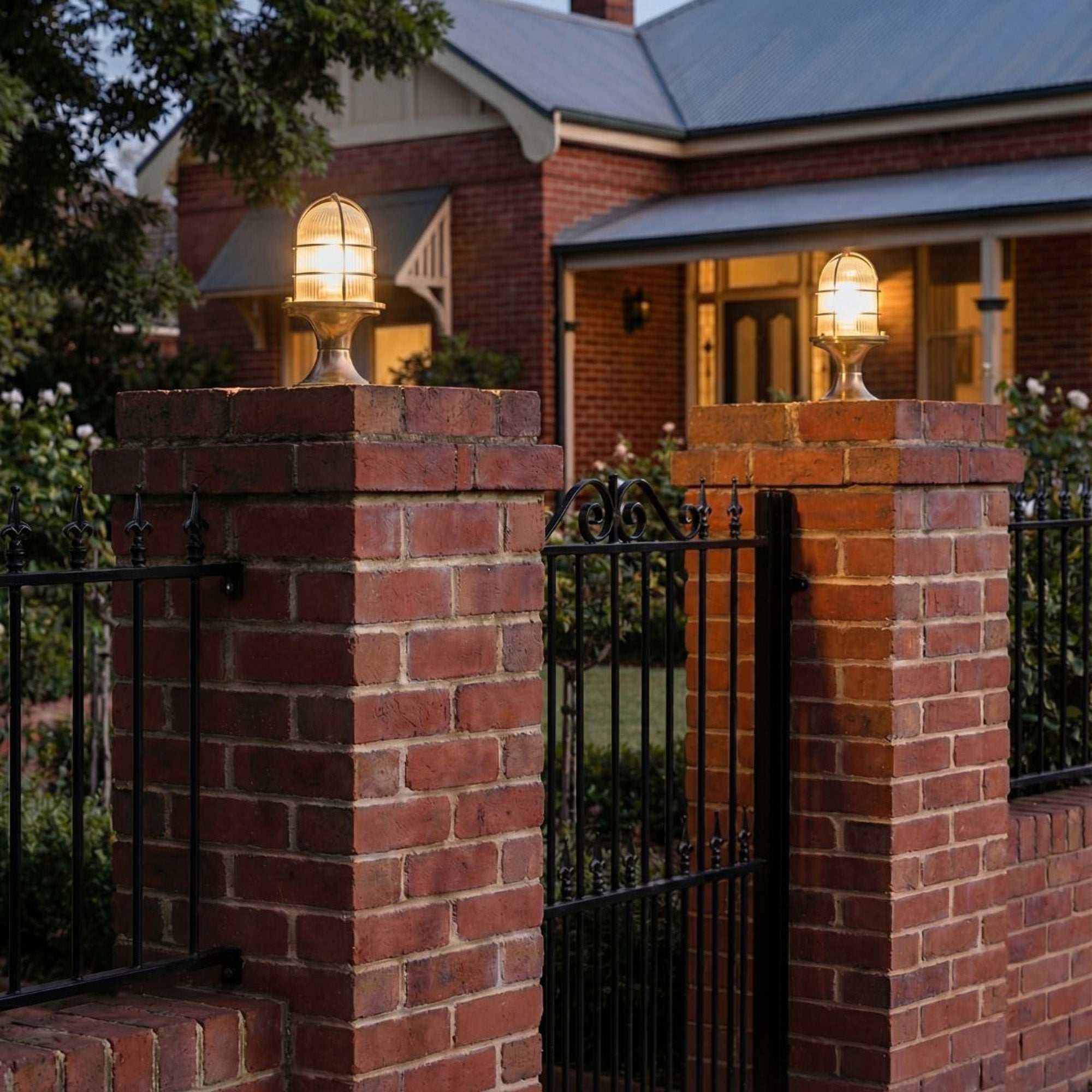 Navigator Wellington Grand Post Lantern - Raw Brass