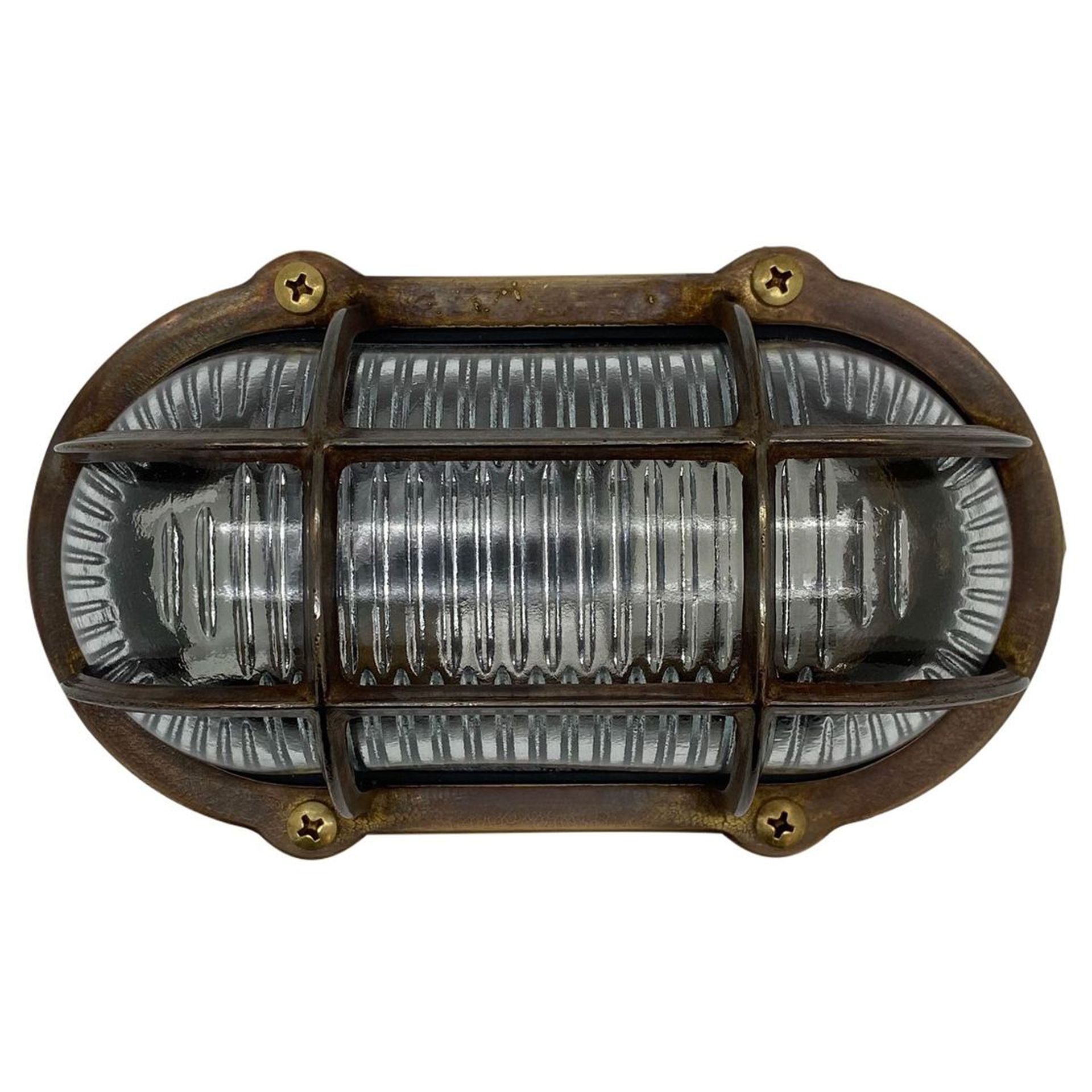 Navigator Commercial Slimline Bulkhead Wall Light - Antique Brass