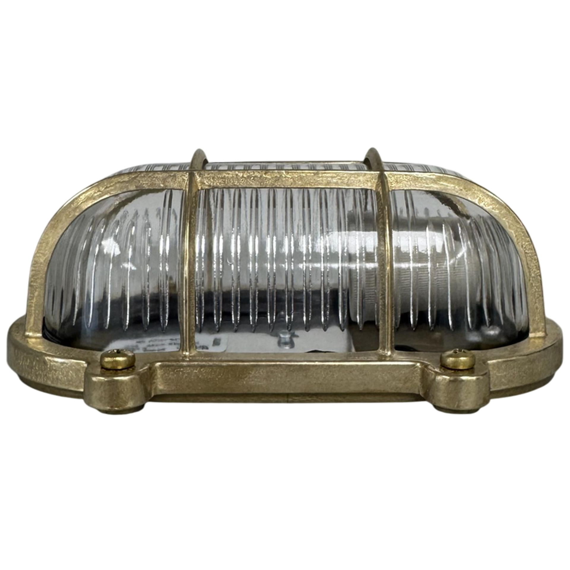 Navigator Standard Bulkhead Wall Light Flush - Raw Brass