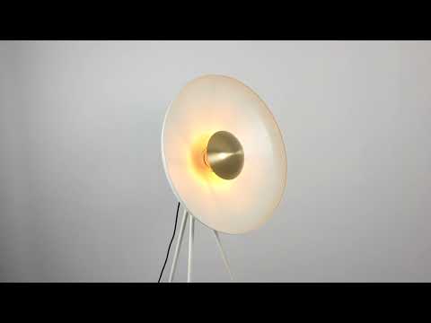 Utopia Satellite Coned Floor Light - Brushed Brass Plate & Warm White