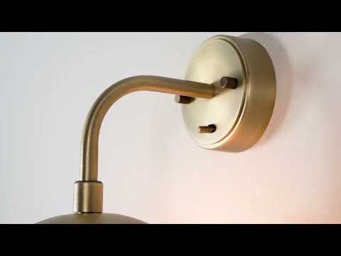 Utopia Sphere Wall Light - Antique Brass