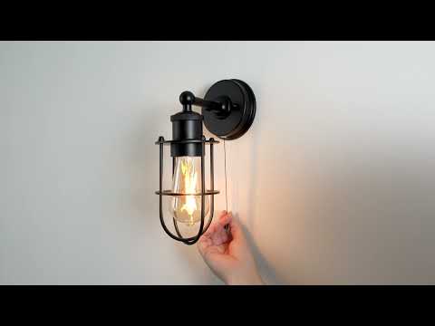 Utopia Aviary Single Wall Light - Matt Black