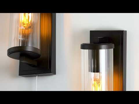 Utopia Tube Wall Light - IP44 - Dark Bronze