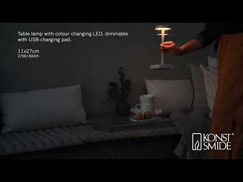 Konstsmide Scilla Table Lamp with USB - Matt White