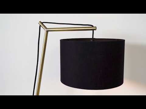 Utopia Point Table Lamp - Matt Brass And Black Shade