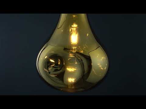 Utopia Dent Large Glass Ceiling Pendant - Metallic Gold
