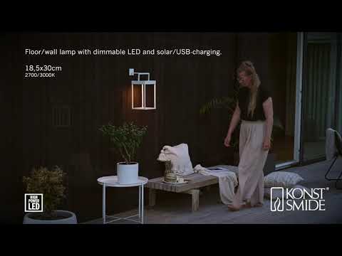 Konstsmide Portofino Solar Lantern with USB - Matt White