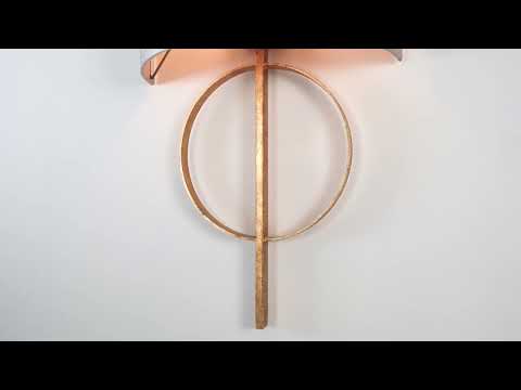Utopia Interlink Wall Light - Antique Gold With Mink Shade