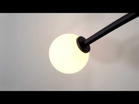 Utopia Moon 2 Light Floor Lamp - Matt Black