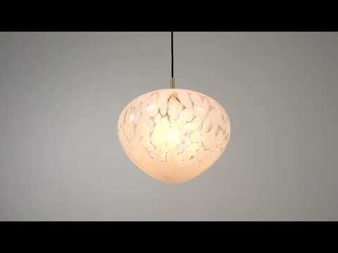 Endon Mali Single Light Pendant - Satin Brass & White Confetti