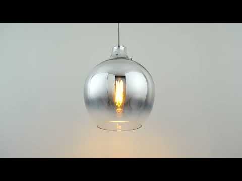 Utopia Chromatic Single Light Pendant - Ombre Effect Chrome