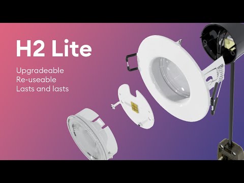 Collingwood H2 Lite Fixed Downlight - Brushed Steel (includes bezel)