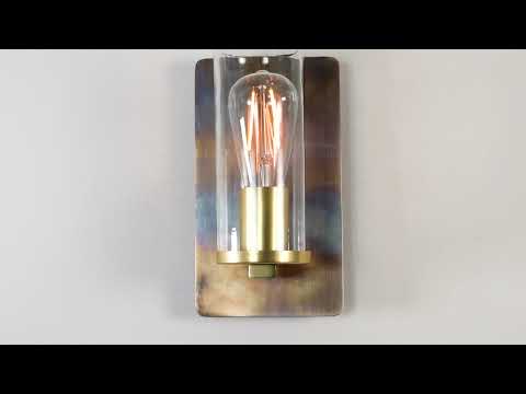 Utopia Swirl Wall Light - Bronze Patina With Clear Glass