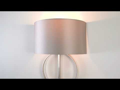 Utopia Interlink Wall Light - Antique Silver Leaf With Mink Shade