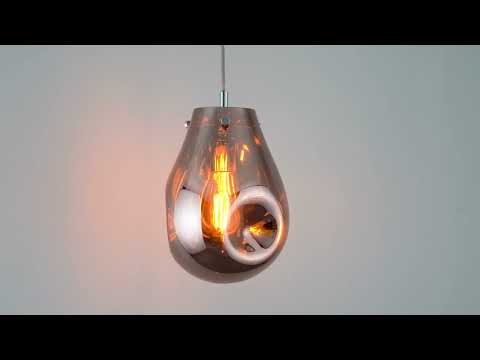 Utopia Dent Medium Glass Ceiling Pendant - Metallic Copper