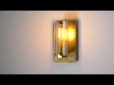Utopia Swirl Wall Light - Brass Patina With Champagne Tinted Glass