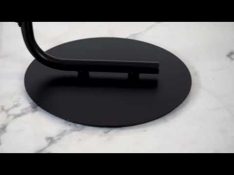 Utopia The Modern Table Lamp - Satin Black With Black Shade