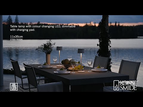 Konstsmide Positano LED Table Lamp with USB - Matt White
